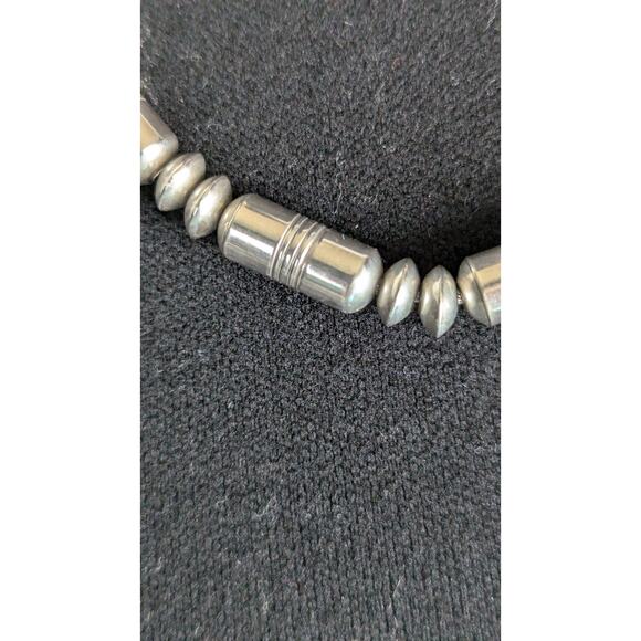 Vintage Sterling 25" South Western 15 x6 mm tube and spacer beads 38.4 grams EUC - Picture 3 of 6